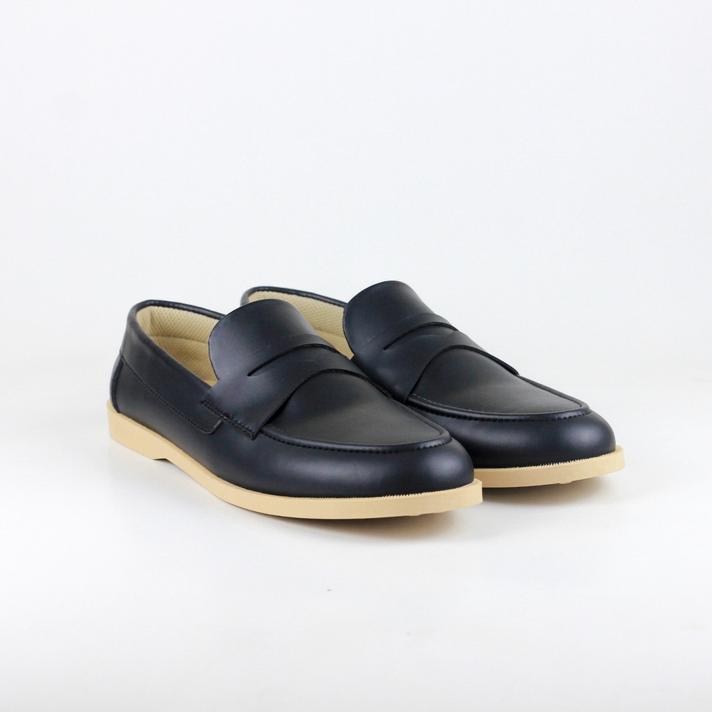 ELVRA - Sepatu Pria Sepatu Kasual Sepatu Casual Loafer - New Flow Black CS