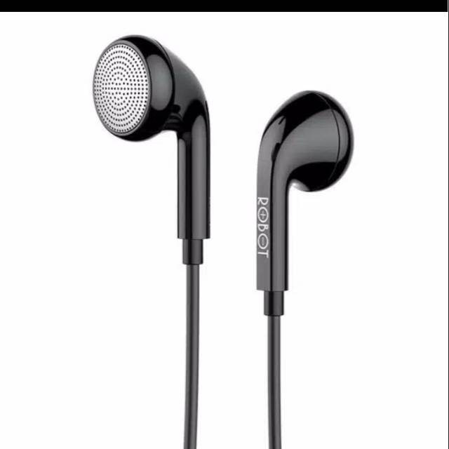 Headset ROBOT RE601 Flat Wired Earphone Lightweight Design