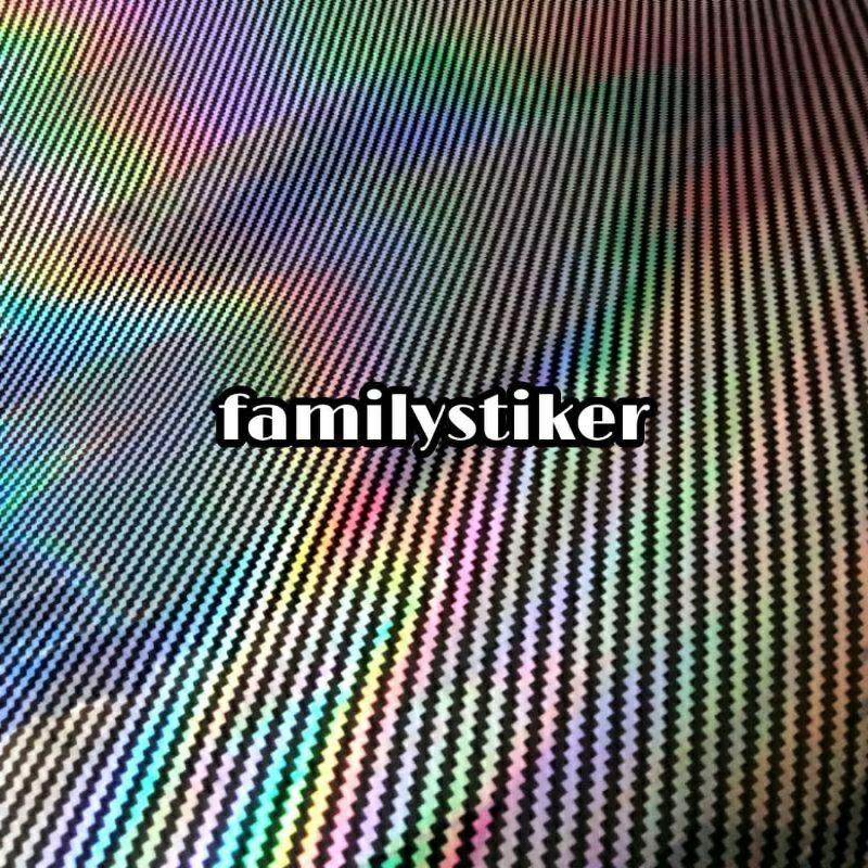 Sticker Skotlet Motor Carbon pelangi termurah