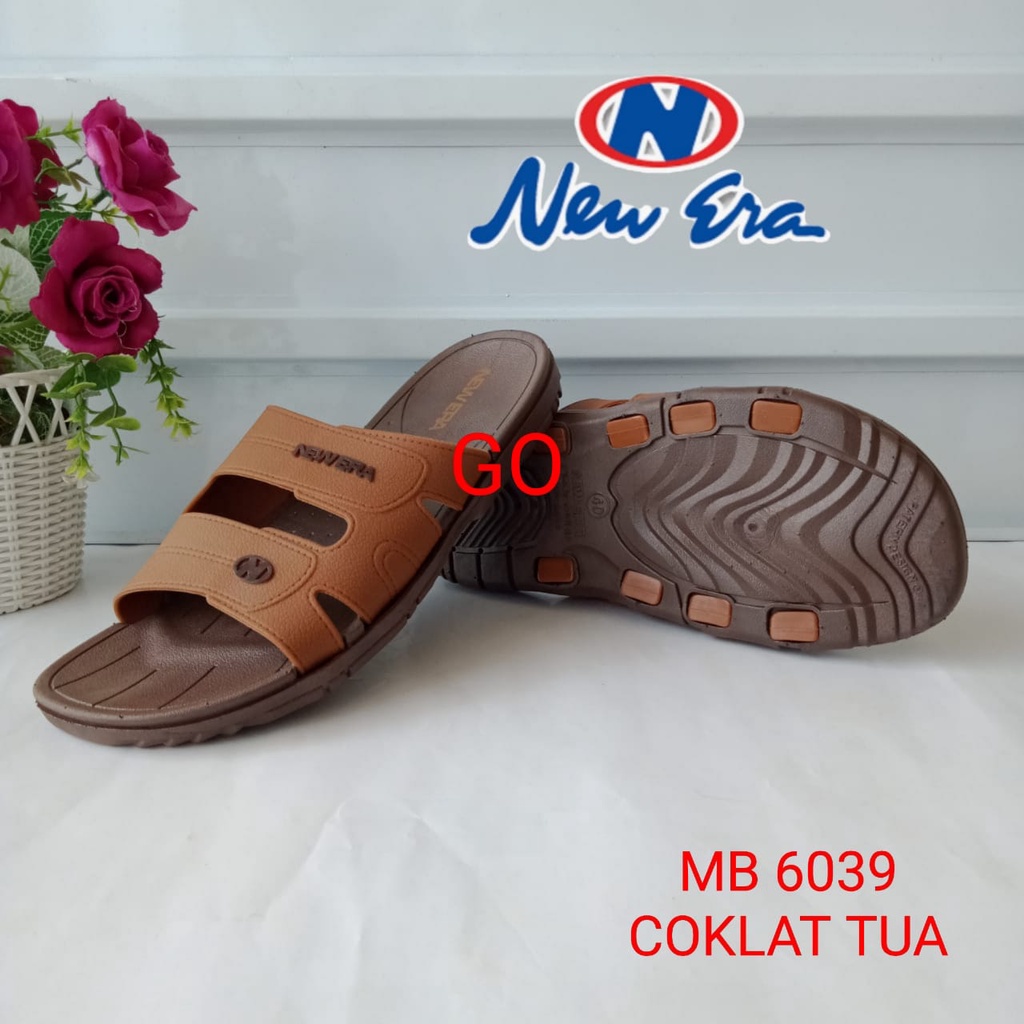 gos NEW ERA MB E 6039 Sandal Slop Karet Sandal Slop Pria Kekinian Sandal Pria Casual Sandal Slide