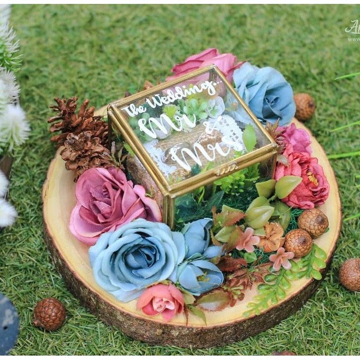 Kotak Perhiasan | Kotak Cincin | Ringbox Square Misthic Color