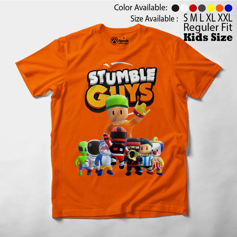 Baju Kaos Atasan Anak Laki-Laki Stumble Guys Skin