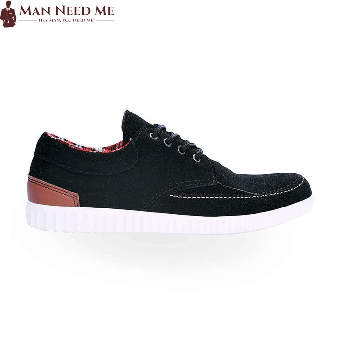 Sepatu Pria Suede | Sepatu Sneakers / Sepatu Casual / Kets Hitam