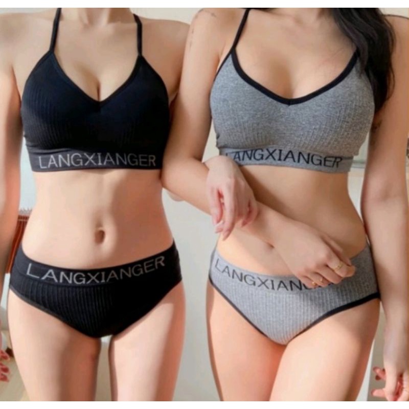 BRALETTE WANITA SEXY BAHAN LACE IMPORT BRA set MUSIM PANAS BH Summer bra katun sport.