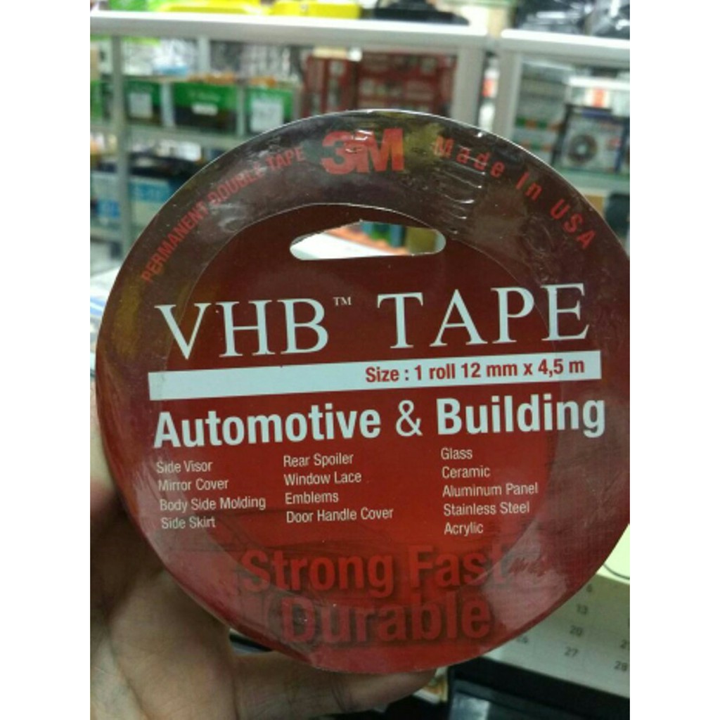 

DOUBLE TAPE 3M VHB 12 MM / 3M VHB TAPE 12 MM / VHB TAPE 3M 12 MM / VHB TAPE 3M KECIL
