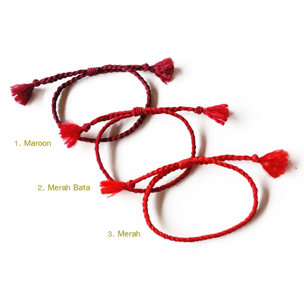 Gelang Tali Simple Red Series