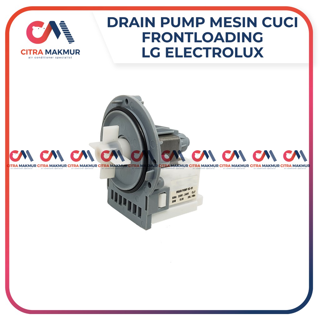 Drain Pump Mesin cuci Electrolux front Loading Bulat Abu merk pompa pembuangan air buang