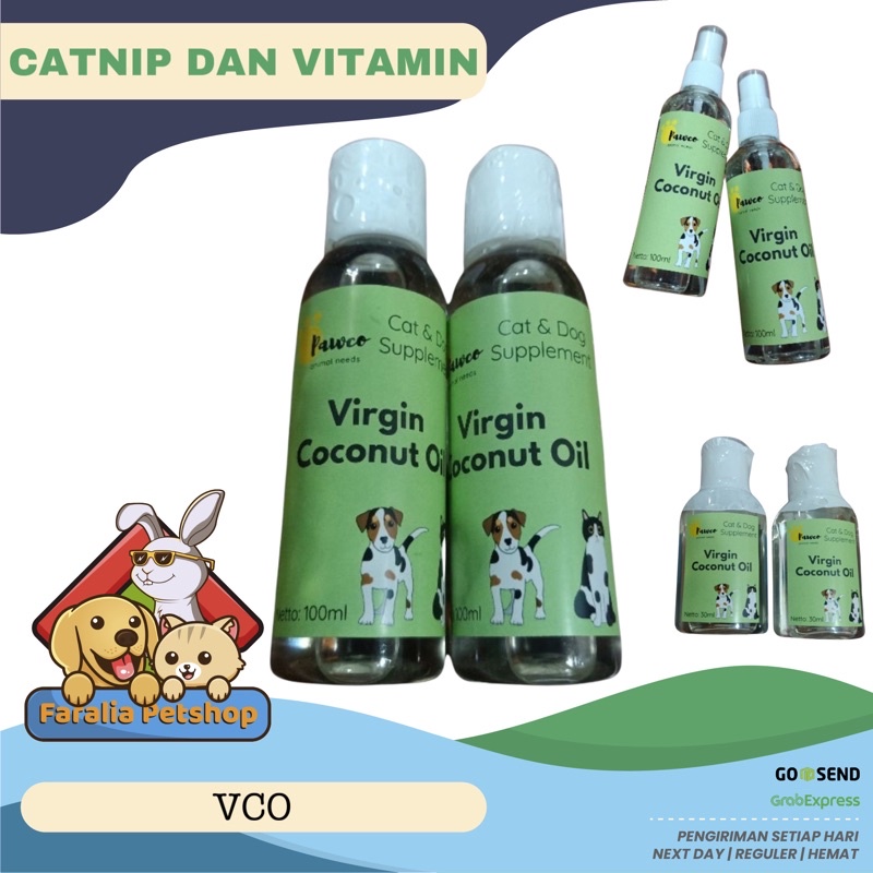 Pawco Obat Jamur Scabies Untuk Kucing Anjing Minyak VCO Virgin Coconut Oil for Cat Dog