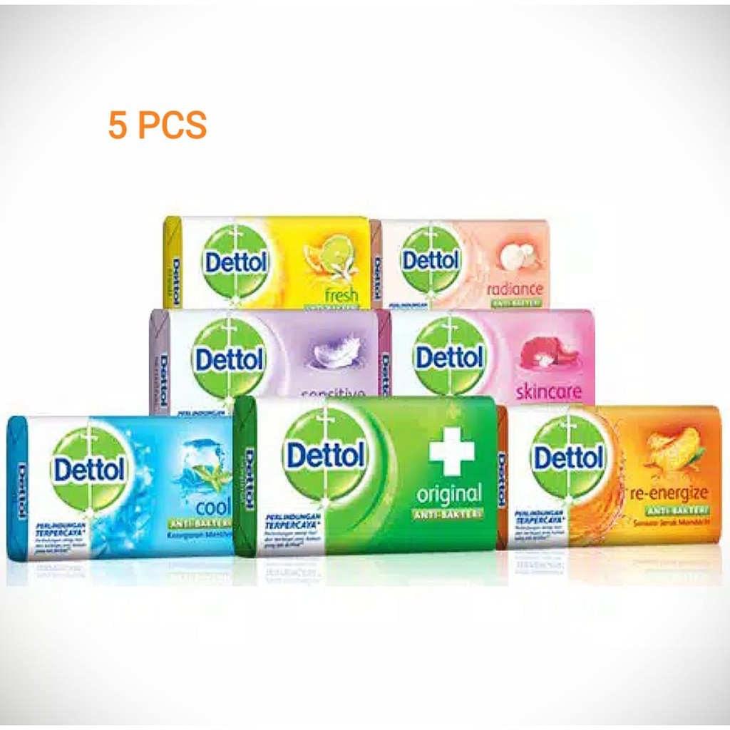 DETTOL Sabun Batang 5pcs x 100gr