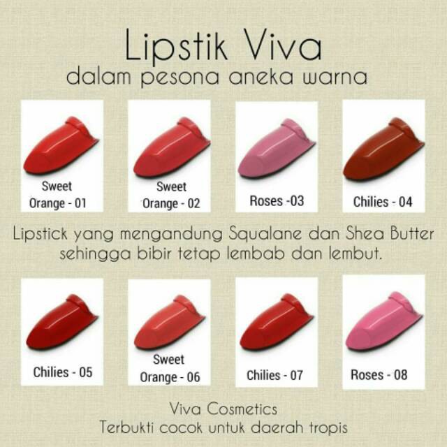 Viva Lipstick Blue Series standar No. 01 - 20