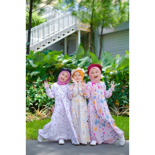 Gamis Lolita Anak/Gamis Rayon Anak/Gamis+Hijab Usia 1-5 tahun