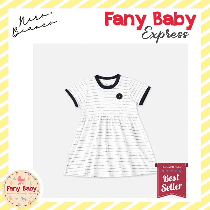 NERO BIANCO TENCEL FRILL DRESS - DRESS BAYI ANAK