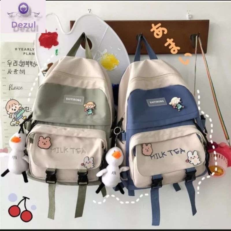 TAS RANSEL WANITA KOREAN STYLE/HARAJUKU STYLE/TAS SEKOLAH BACKPACK GENDONG FASHION