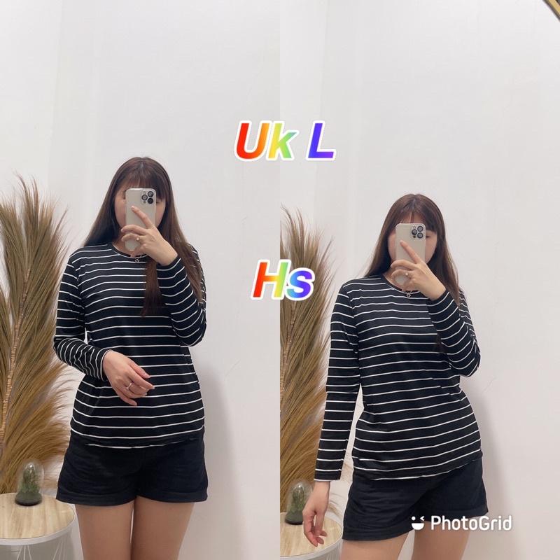 ATASAN STRIPE O PANJANG FIT L&amp;XL&amp;XXL/TSHIRT STRIPE/STEFI