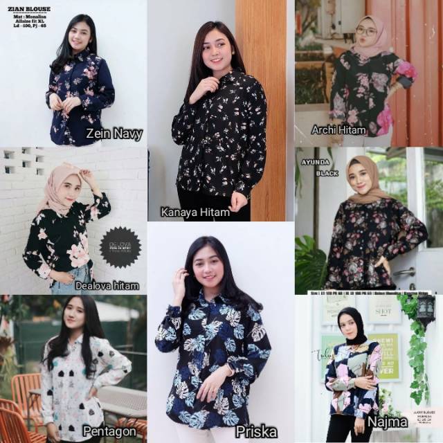 Kemeja Monalisa 20 Motif Lengkap