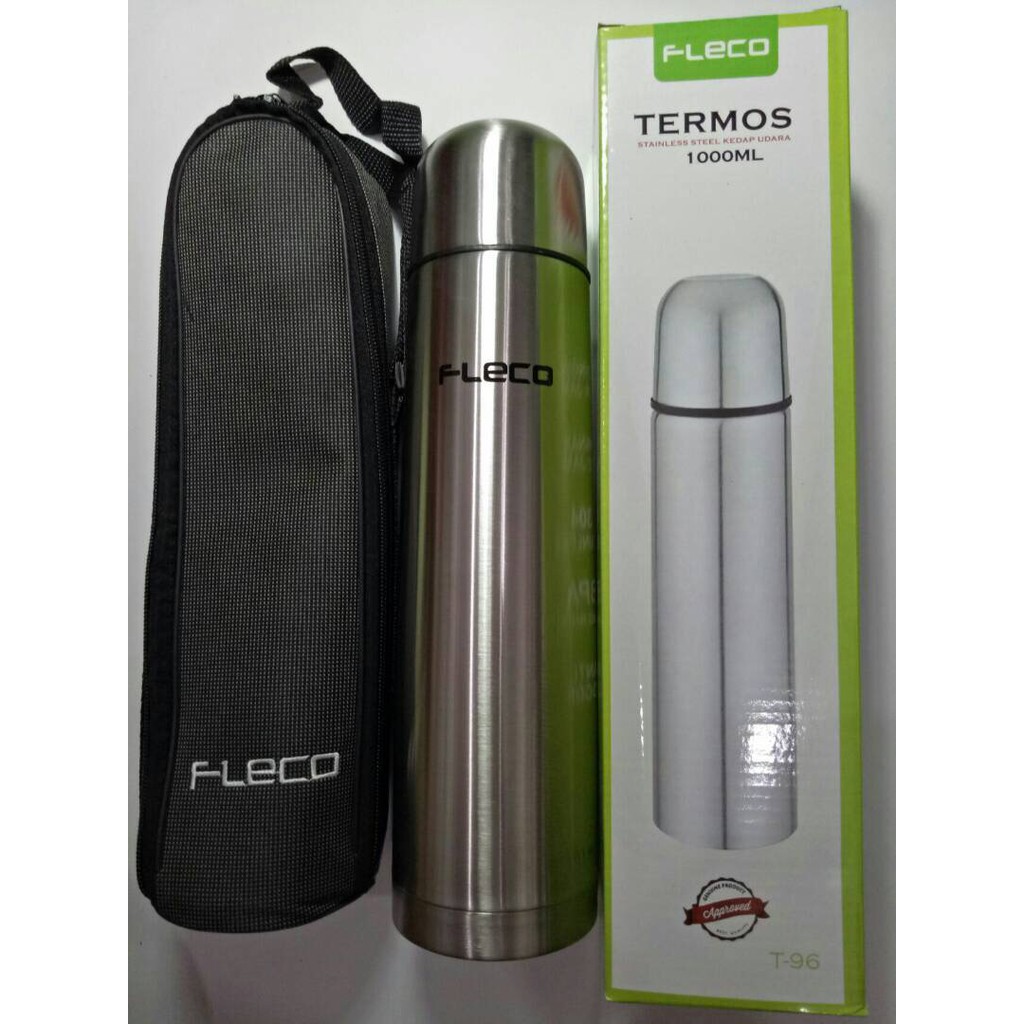 Termos 1Liter Panas Dingin Satu Liter Stainless Steel Tas Fleco T96