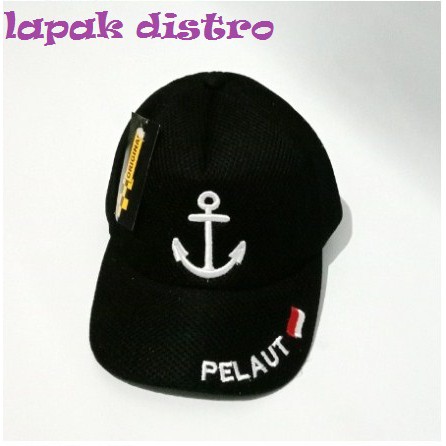 Topi pria murah logo Pelaut hitam