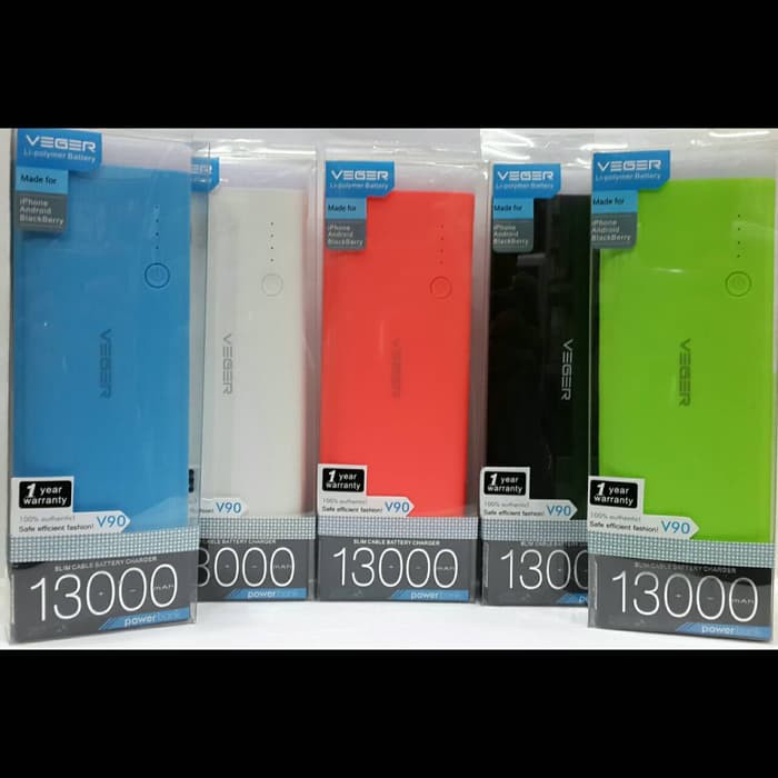 [BEST SELLER]  Powerbank Original Veger 13000 mAh model V90  (TERBATAS GAN)