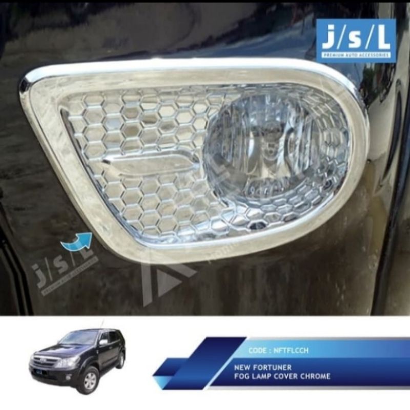 GARNIS COVER FOG LAMP / GARNIS RING FOGLAMP MOBIL TOYOTA NEW FORTUNER 2008 CHRUME