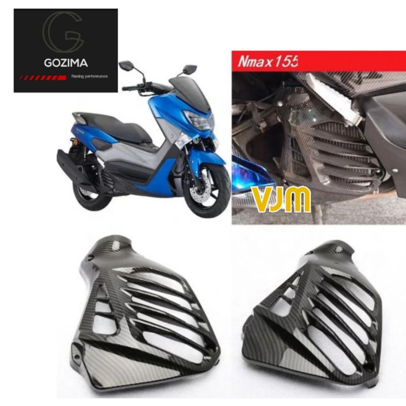 COVER TUTUP RADIATOR NMAX 155 2014-2019 CARBON GOZIMA