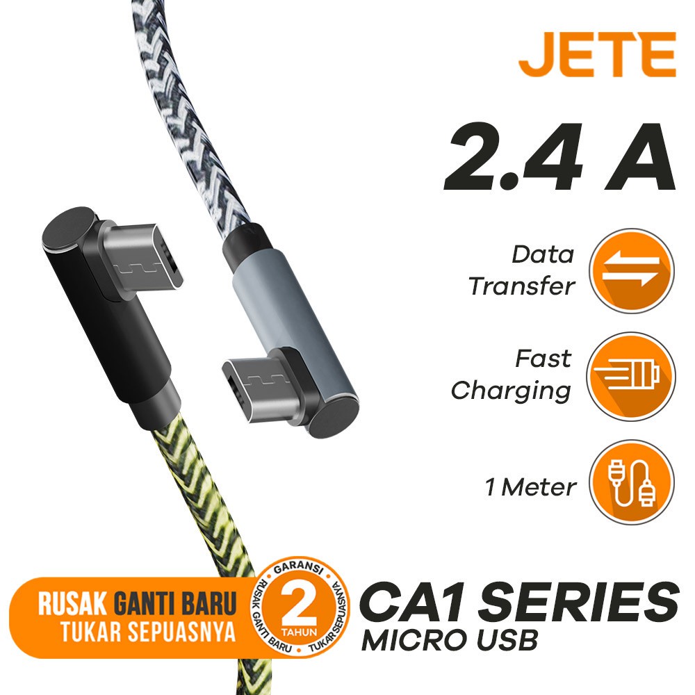 Kabel Data | Kabel USB | Kabel Charger Micro Fast Charging JETE CA1 - Garansi 2 Tahun