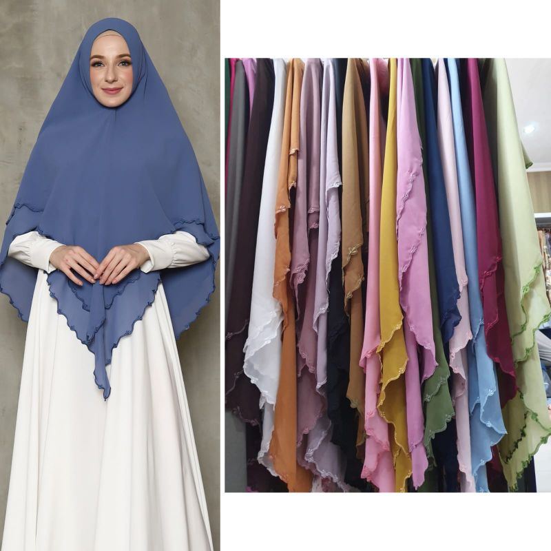 khimar ceruty bordir