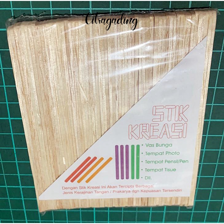 STICK ICE CREAM ES KRIM POLOS STIK ICE CREAM KAYU PER PAK KREASI PRAKARYA DEKORASI WARNA WARNI COKLA
