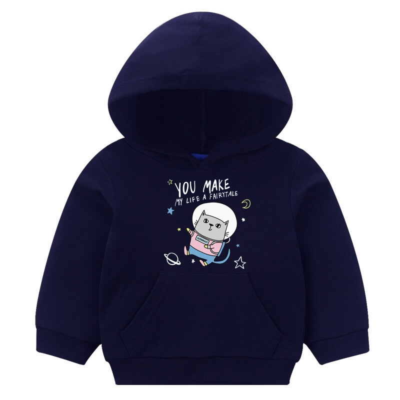 Sweater Anak Hoodie Anak Jaket Anak Motif Kucing Luar Angkasa You Make Fairy Tale Usia 1-6thn-5