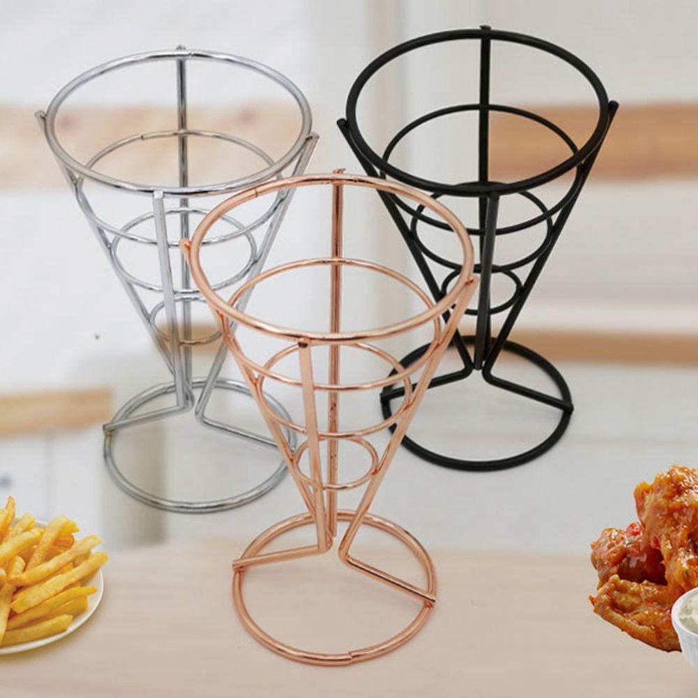 Quinton French Fries Rack Stainless Steel Besi Tempa Peralatan Makan Bar Cafe Rak Snack Keranjang Makanan Ringan