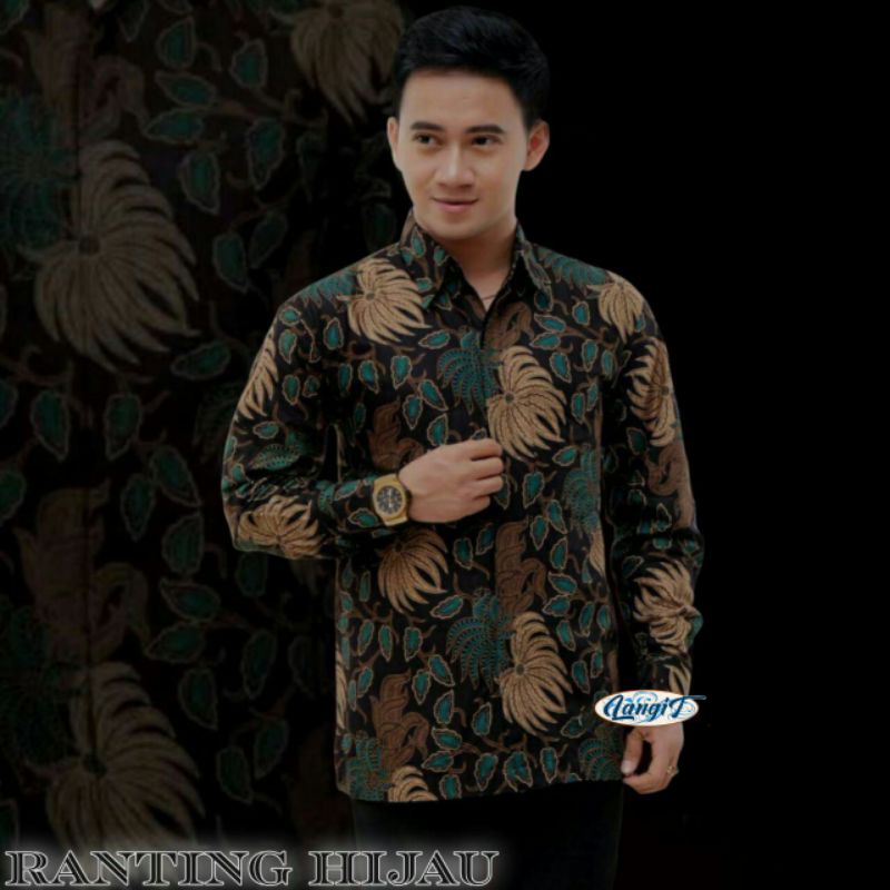 Atasan batik pria kantor baju batik pria modern kerja terbaru