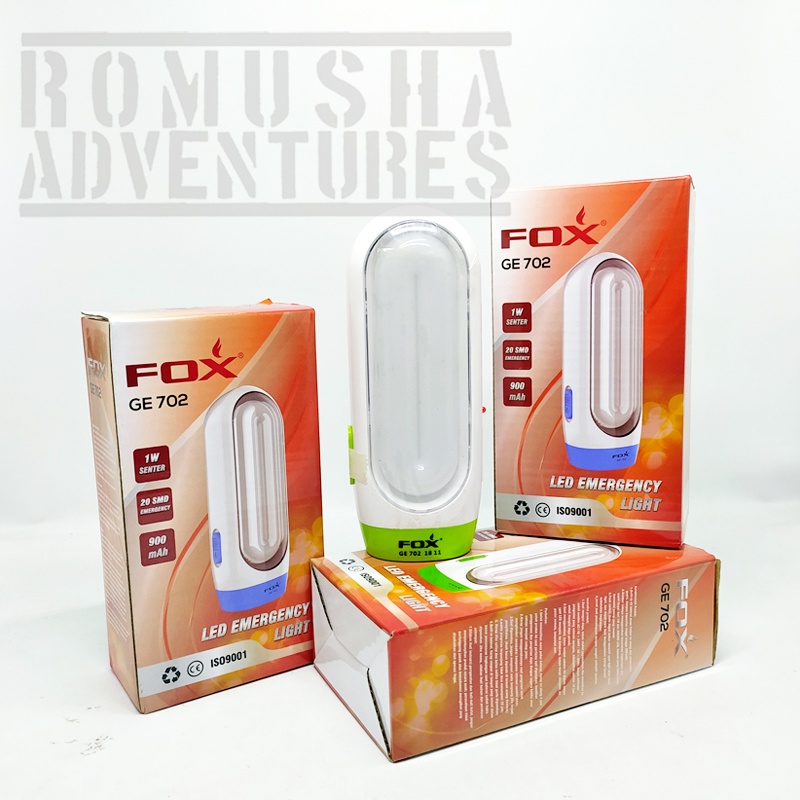 Fox 702 Senter Lampu Emergency Charger Lampu Darurat Outdoor Camping