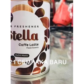 ➭ Stella Refill Matic CAFFE LATTE 1 KALENG Pengharum Ruangan Kopi Coffee ✸