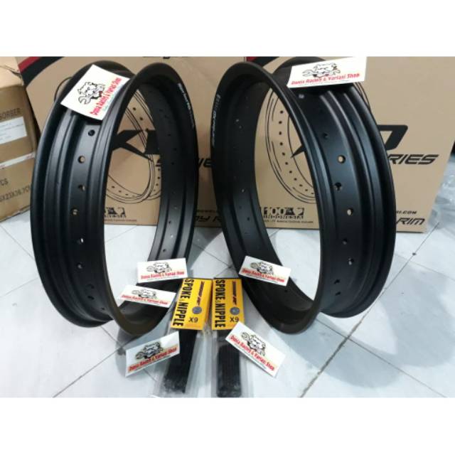 Velg CRF ring 17 lebar 250 300 350 17 Hole 36 dan Hole 32 sama jari jari Velg supermoto CRF ring 17