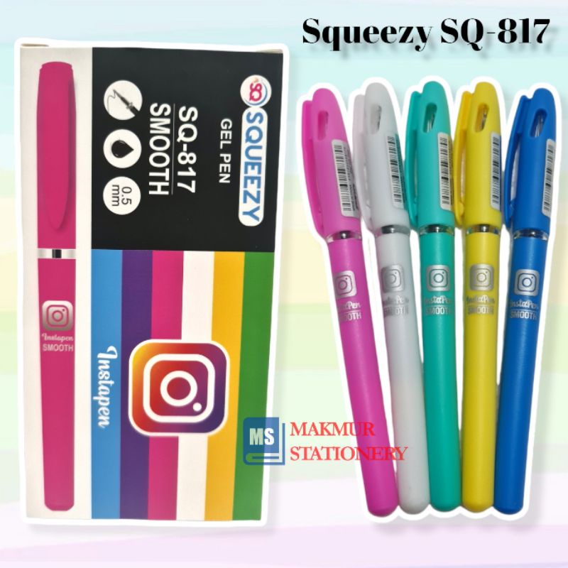 

Pulpen / Ballpoint / Pen Gell Squeezy SQ (12 Pcs)