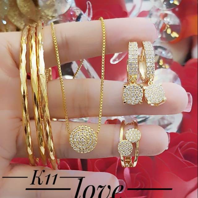 Xuping set perhiasan lapis emas 24k 2511