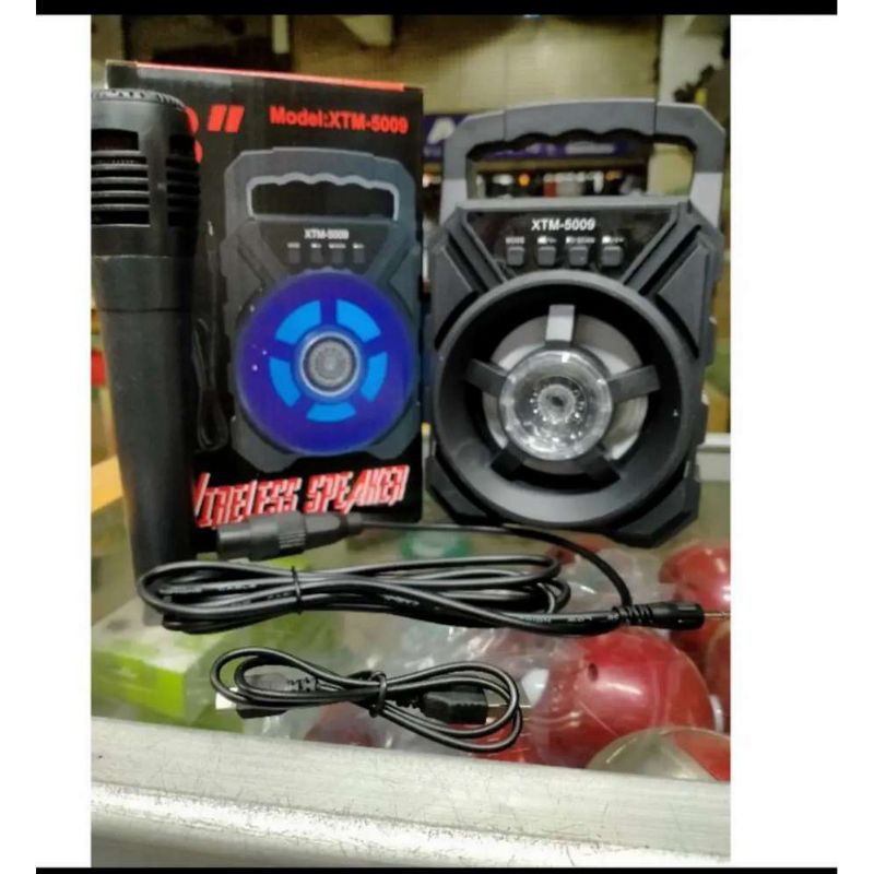 SPEAKER BLUETOOTH PORTABLE XTM 5009 PLUS MIC KARAOKE SUPER BASS / SPEAKER SALON AKTIF XTM-5009 / SPEAKER TENTENG XTM-5009 / PEAKER MINI XTM-5009 / SPEAKER KARAOKE XTM-5009