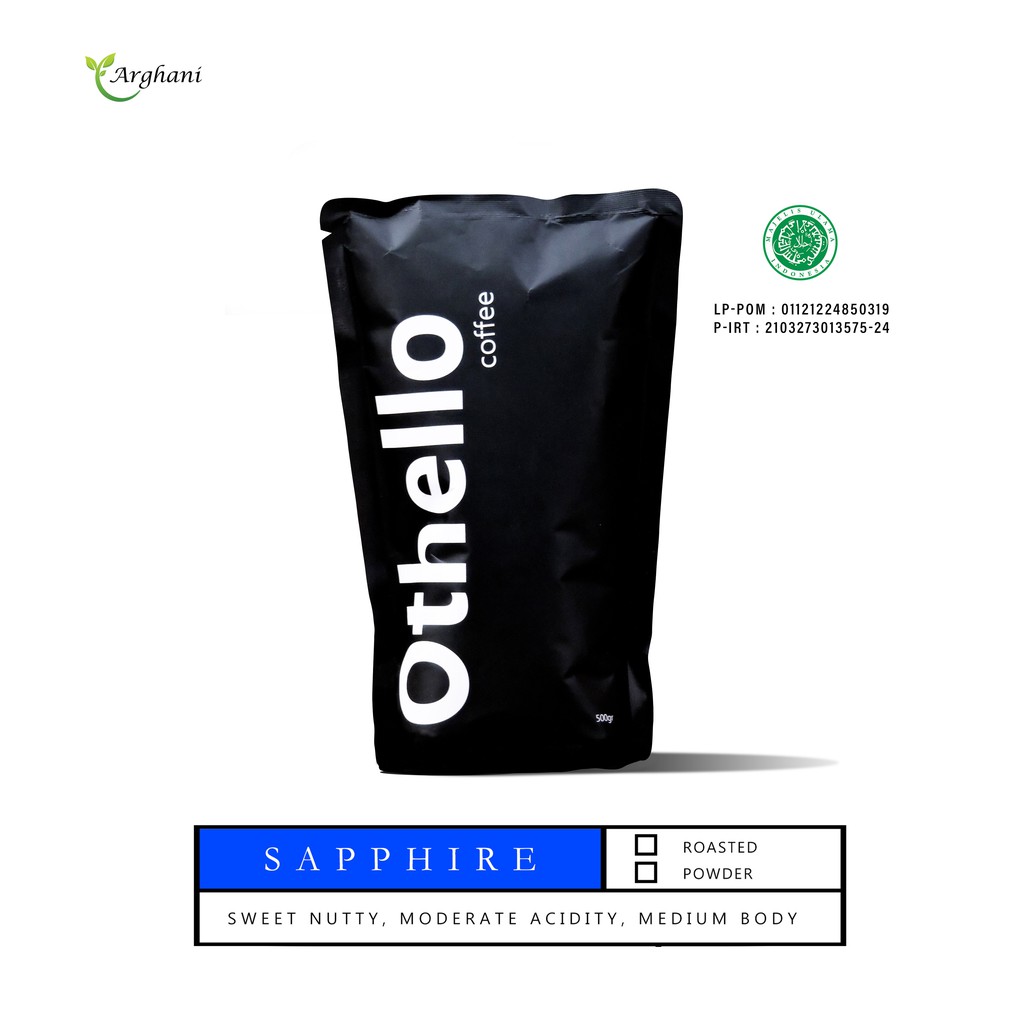 OTHELLO COFFEE- SAPPHIRE 500Gr / Kopi Arabika Robusta