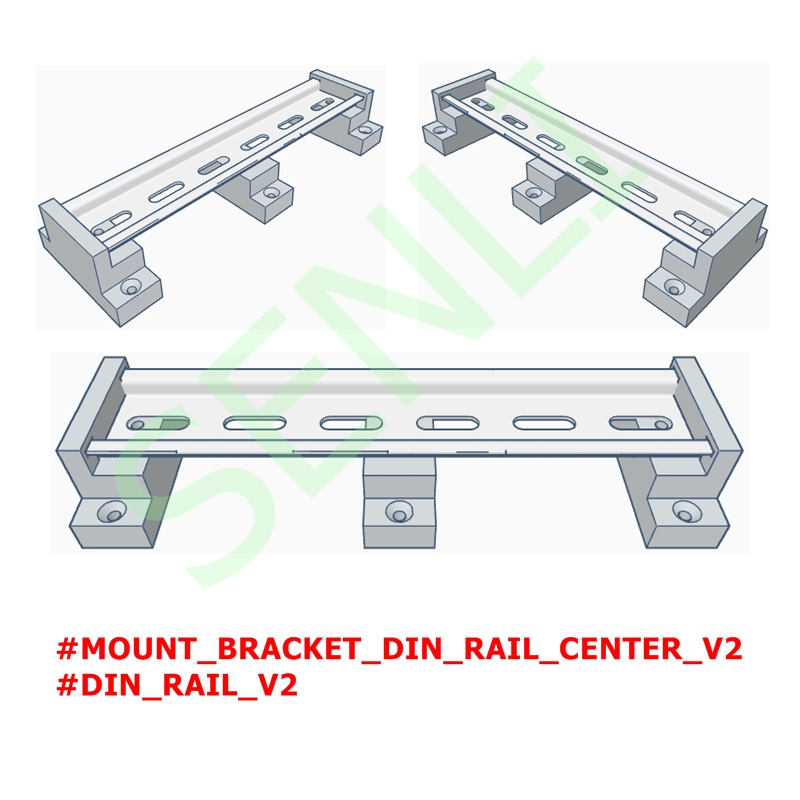 Mount Bracket Din Rail Center V2
