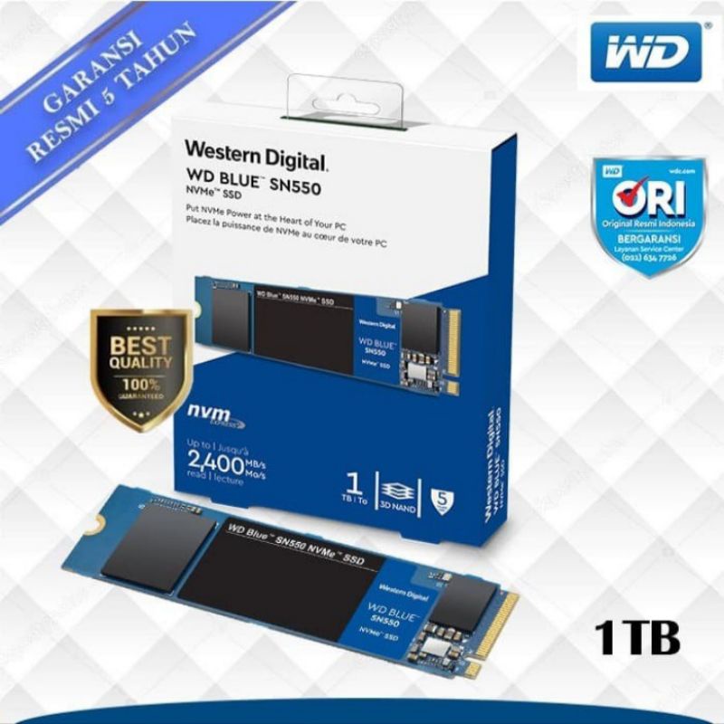 SSD WD Blue NVMe SN550 M.2 1TB
