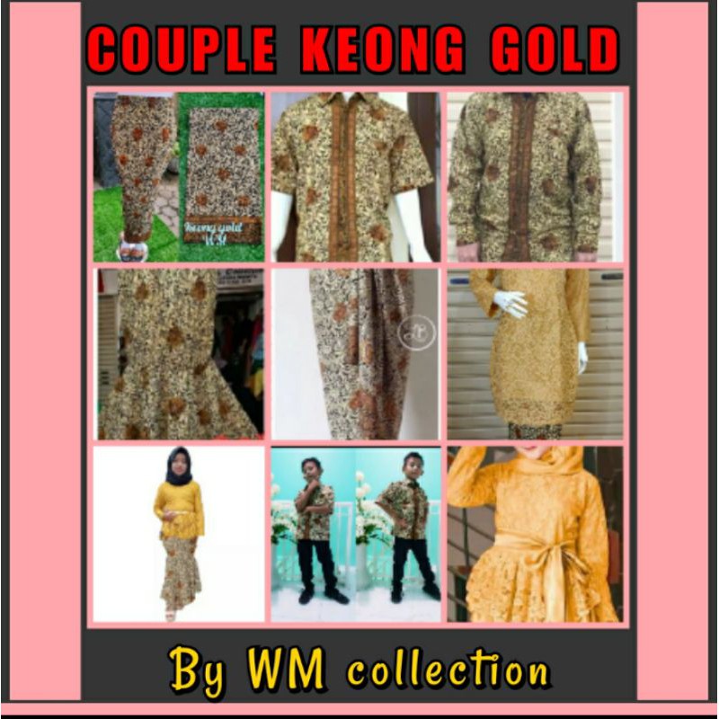 Wm>couple Batik Keong Gold Couple Keluarga Kerang Gold Couple Ecer Harga Grosir