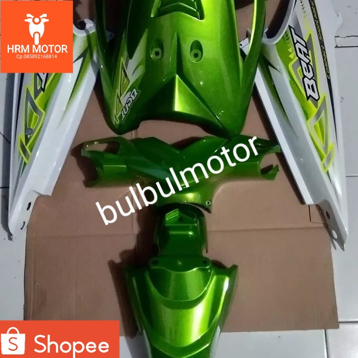 cover body halus beat karbu hijau putih