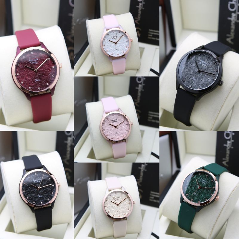 ALEXANDER CHRISTIE AC 2A03 JAM TANGAN WANITA RUBBER AC 2A03 ORIGINAL
