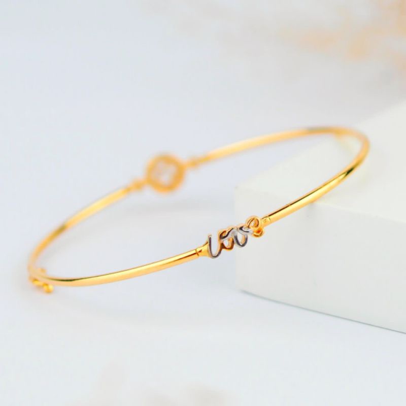 Gelang Emas Pipo 2 In 1 Solitaire Letter Love - Toko Emas Gadjah