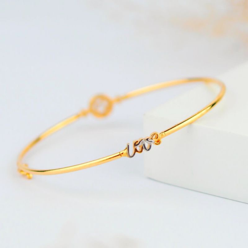 Gelang Emas Pipo 2 In 1 Solitaire Letter Love - Toko Emas Gadjah