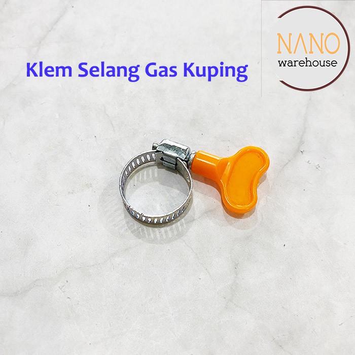 Cincin Pengunci Klem Selang Gas Air Kuping Putar Tangan Besi 7/8 inch / Hose Clamp