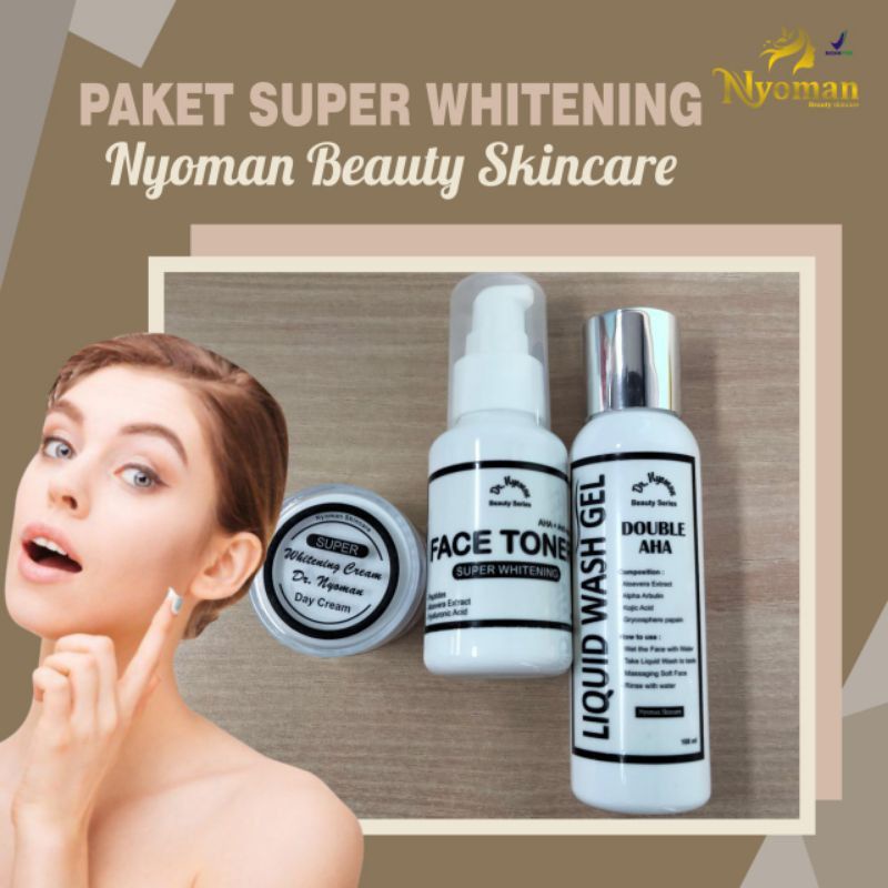 [FREE GIFT] WHITENING PLUS NYOMAN | Paket OILY Nyoman skincare / kemasan baru PAKET SUPER WHITENING NYOMAN SKINCARE | nyoman white plus NEW