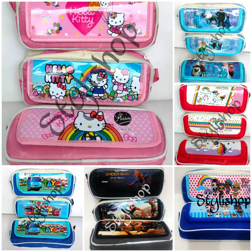 

(Murah) Kotak Pensil Kain Motif Anak, Tempat Alat Tulis, Tepak Pensil