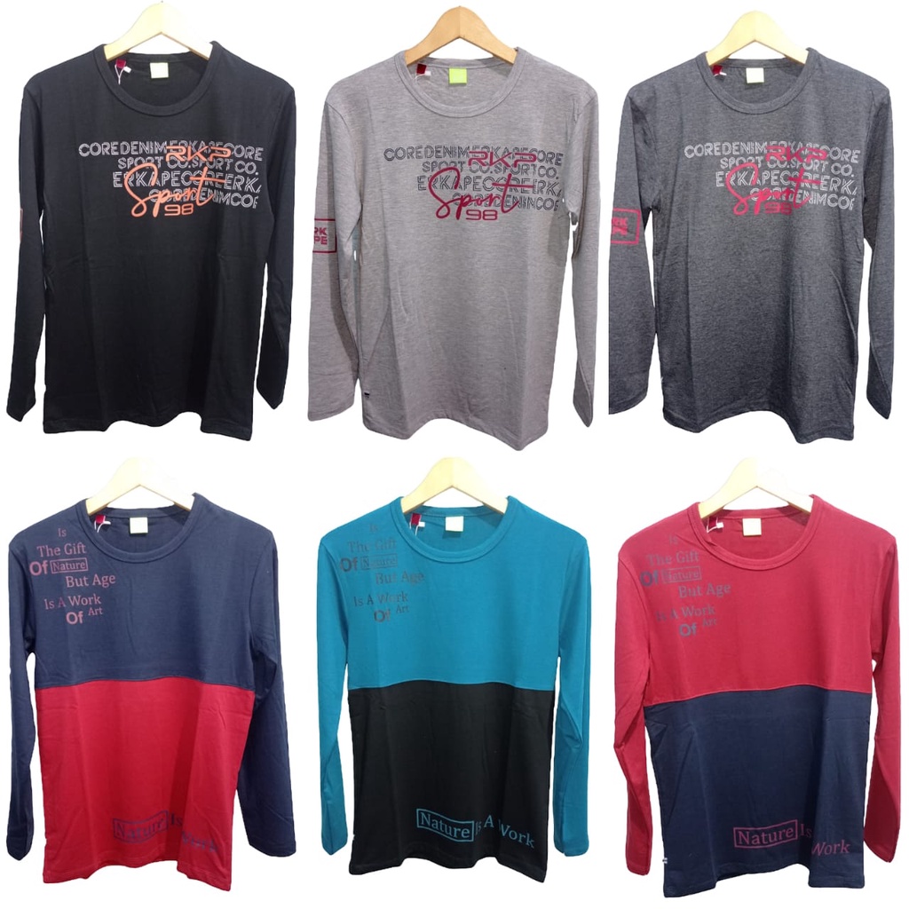 Kaos Oblong Lengan Panjang Pria Remaja ERKAPE M