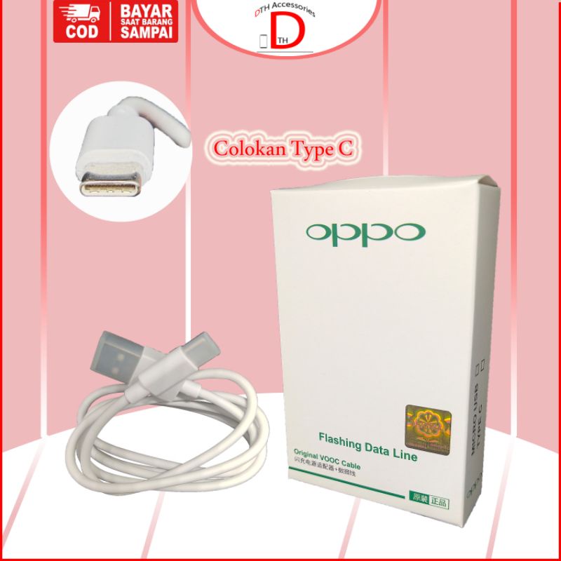 Kabel Data Oppo Type c Original A16, A7, A5 2020, A9 2020, A16s, A36, A57, A54 4G, A54s, A53s, A56 5G, A53 5G, A55 5G, A55s, A54, A53, A55, A11s, A33 (2020), A32, A52, A53s, A74 4G, A72, A72 5G, A73 5G, A92, A92s, A93, A93 5G, A93s 5G, Reno 4F, Reno 4Z