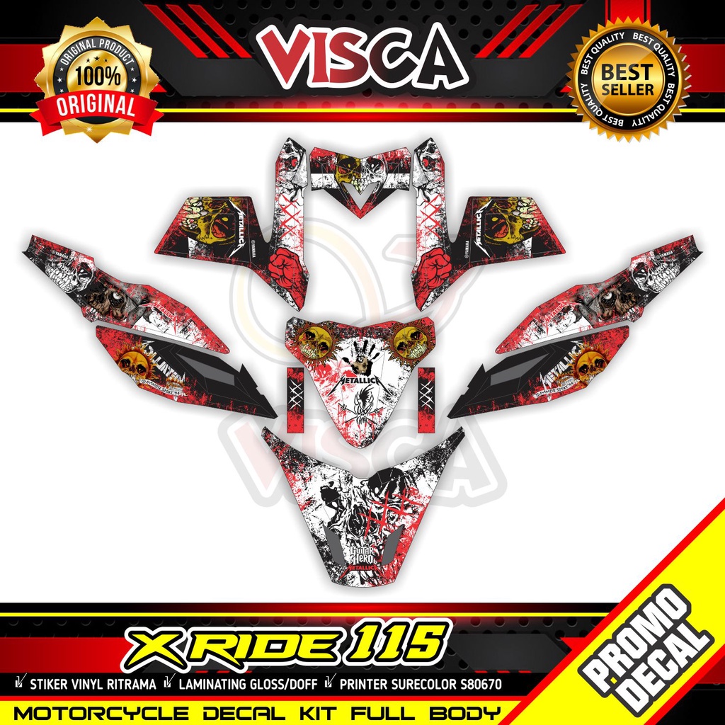 Decal X Ride 115 Full Body Stiker X Ride 115 Full Body Striping X Ride 115 Full Body Decal Hologram 